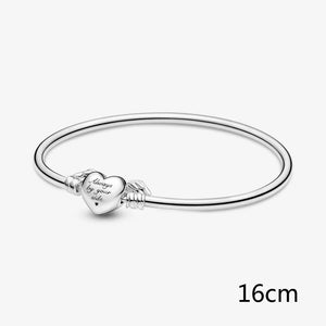 925 Silver Heart Charm Bracelet Women