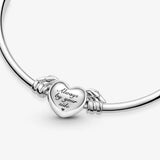 925 Silver Heart Charm Bracelet Women