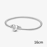 925 Silver Heart Charm Bracelet Women