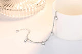 925 Sterling Silver Heart Charm Chain Bracelet for Women