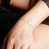 925 Silver Flower Bracelet Wedding Chain Pendant Chinese Style