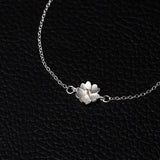 925 Silver Flower Bracelet Wedding Chain Pendant Chinese Style