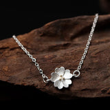 925 Silver Flower Bracelet Wedding Chain Pendant Chinese Style