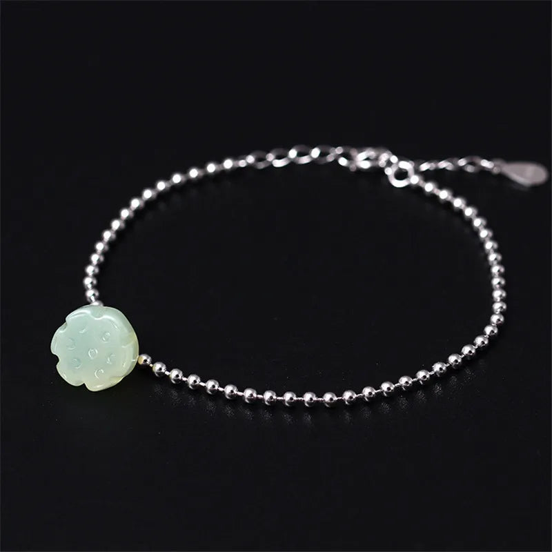 925 Silver Bracelet Women Wedding Lady Chain with Pendant Chinese Style