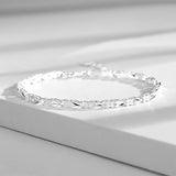 925 Silver Heart Leaf Bracelet for Women Wedding Lady Pretty Jewelry 8inch
