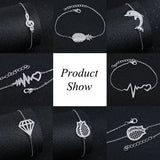 925 Silver Heartbeat Bow Dolphin Summer Bracelet