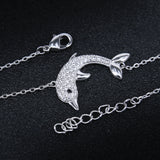 925 Silver Heartbeat Bow Dolphin Summer Bracelet