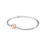 925 Silver Princess Rose Heart Bracelet