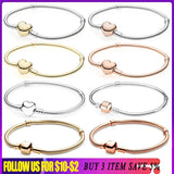 925 Silver Princess Rose Heart Bracelet