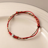 925 Silver Bracelet Woven Rope Elephant Pattern Hand Jewelry