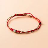 925 Silver Bracelet Woven Rope Elephant Pattern Hand Jewelry