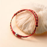925 Silver Bracelet Woven Rope Elephant Pattern Hand Jewelry