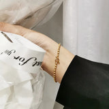 925 Silver Round Bead Chain Bracelet Girl Women Fine Jewelry Gift