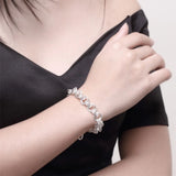 925 Silver Bracelets Men Women Charm Wedding Jewelry Gift