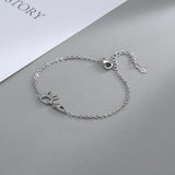 925 Silver Bracelet Rabbit Chain Adjustable Party Jewelry Gift