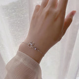 925 Silver Bracelet Rabbit Chain Adjustable Party Jewelry Gift
