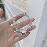 925 Silver Bracelet Women's Strawberry Crystal Pendant Party Jewelry