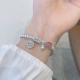 925 Silver Bracelet Women's Strawberry Crystal Pendant Party Jewelry