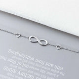 925 Silver Infinity Bracelet CZ 8 Shape Chain Jewelry Gift