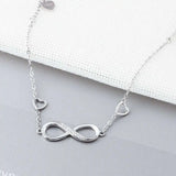 925 Silver Infinity Bracelet CZ 8 Shape Chain Jewelry Gift