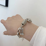 925 Silver Love Heart Abacus Bracelet for Women