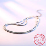 925 Silver Multi-layer Charm Bracelet for Women