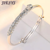 925 Sterling Silver Bracelet for Women Bangle Adjustable