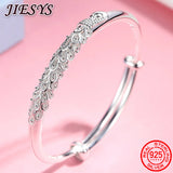 925 Sterling Silver Bracelet for Women Bangle Adjustable