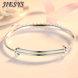925 Sterling Silver Bracelet for Women Bangle Adjustable