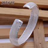 925 Silver Bracelets Women Bangle Adjustable Jewelry Party Christmas