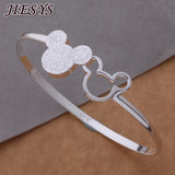 925 Silver Mickey Bangle Bracelet