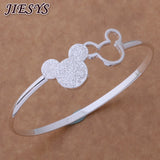 925 Silver Mickey Bangle Bracelet