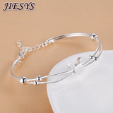 925 Silver Frosted Mickey Bangle Bracelet for Women