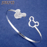925 Silver Mickey Bangle Bracelet