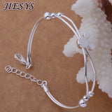 925 Silver Frosted Mickey Bangle Bracelet for Women