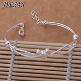 925 Silver Frosted Mickey Bangle Bracelet for Women