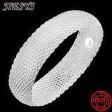 925 Silver Bracelet for Women Round Bangle Wedding Party Christmas Jewelry