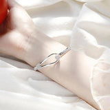 925 Silver Floral Bangle Bracelet for Women