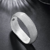 925 Silver Braided Bangles Women Wedding Party Jewelry