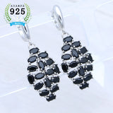 925 Silver Garnet Bridal Earrings for Engagement