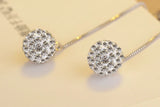 925 Silver Bridal Crystal Tassel Drop Earrings Women Boucle D'oreille Oorbellen