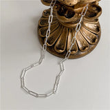 925 Silver Geometric Necklace Choker for Women