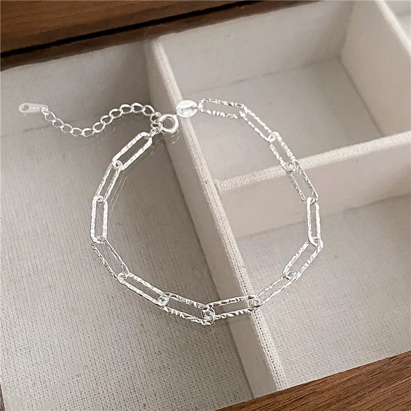 925 Silver Geometric Necklace Choker for Women