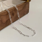 925 Silver Geometric Necklace Choker for Women