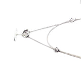 925 Silver Bright Hearts Necklace, Fits European Style Jewelry
