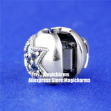925 Silver Bright Star Multi-Color Stopper Charm Bead