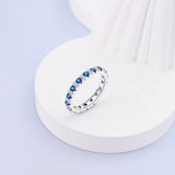925 Silver Royal Zircon Demon Eye Star Ring Wedding Jewelry