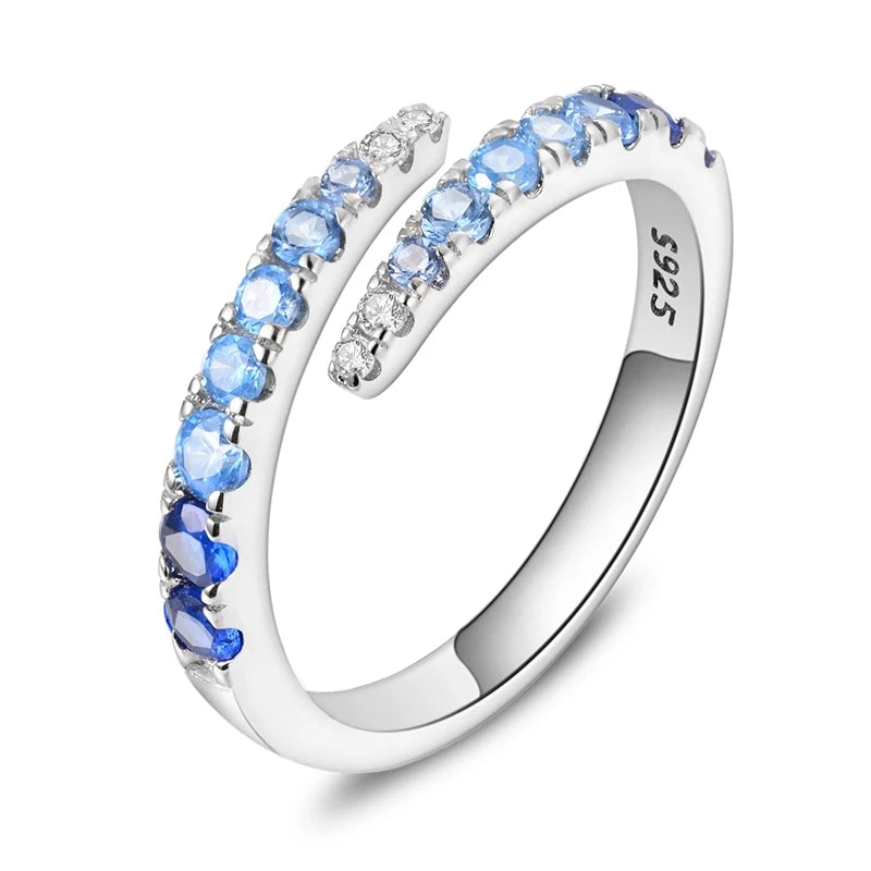 925 Silver Royal Zircon Demon Eye Star Ring Wedding Jewelry
