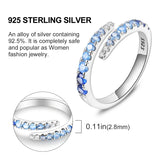 925 Silver Royal Zircon Demon Eye Star Ring Wedding Jewelry