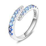 925 Silver Royal Zircon Demon Eye Star Ring Wedding Jewelry